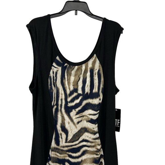 Fashion to Figure NWT Dress 3X Animal Print Sleeveless Bodycon Pullover Size 3X - Picture 3 of 9